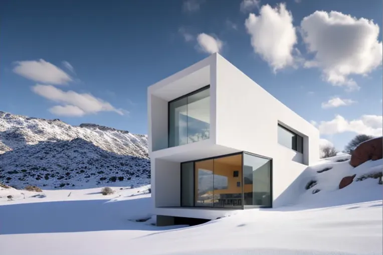 Escape a la montaña: vistas impresionantes y diseño moderno en esta casa