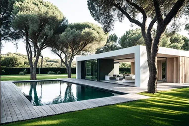 Villa de diseño con piscina privada en un parque natural en Sotogrande, España