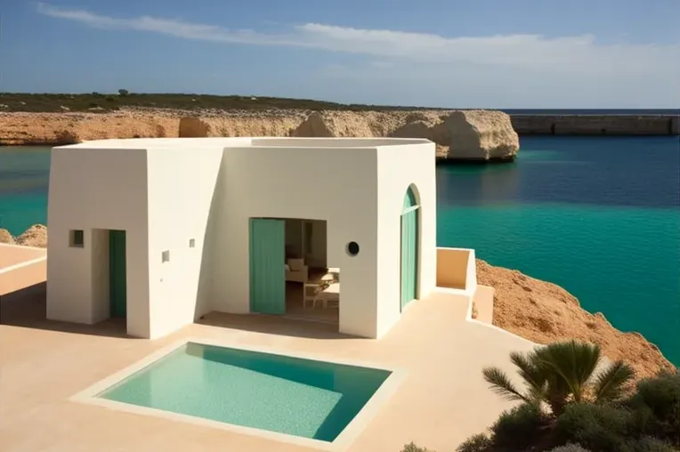 Diseño innovador y construcción de alta calidad: Casa mediterránea cerca de la playa en Menorca