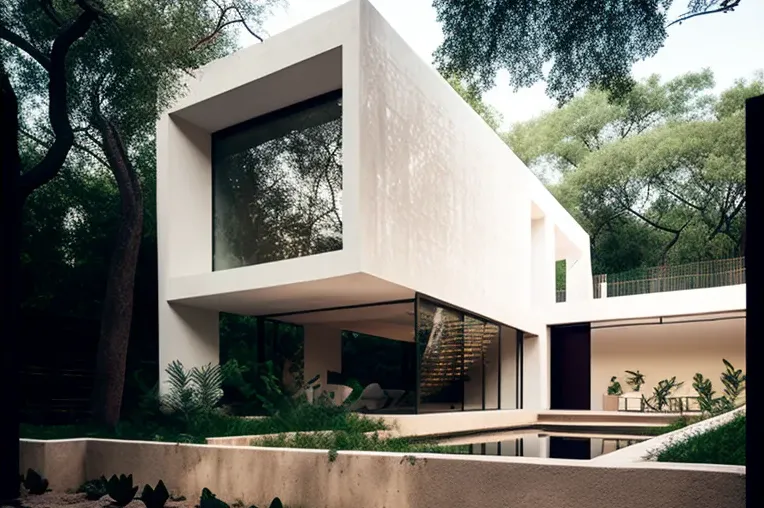 Casa minimalista con vistas a la naturaleza en San Miguel de Allende