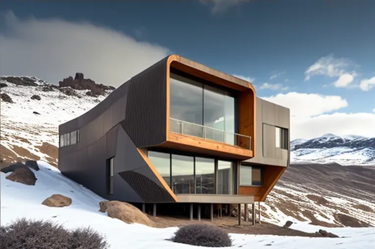 Diseño único y vistas impresionantes: Casa de lujo en Valle Nevado con piscina privada