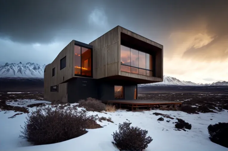 Vida en las alturas: Casa de lujo con vistas a las montañas nevadas en Puerto Natales