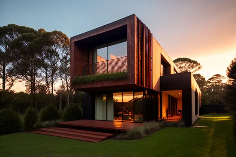 Villa de lujo con arquitectura moderna y vistas impresionantes de las montañas nevadas en Montevideo, Uruguay