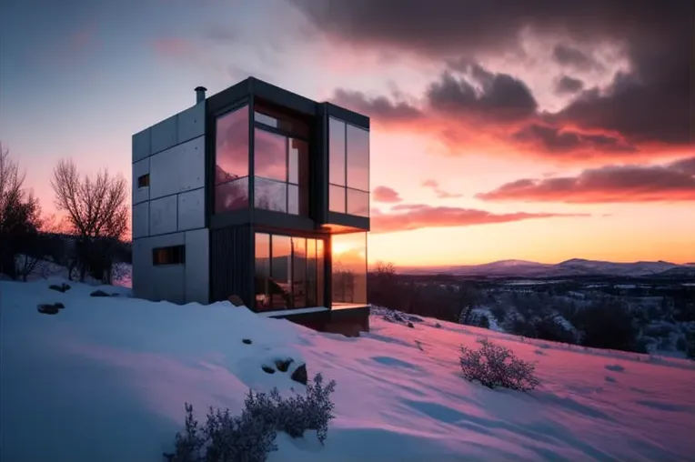 Casa de lujo con vistas impresionantes de las montañas nevadas