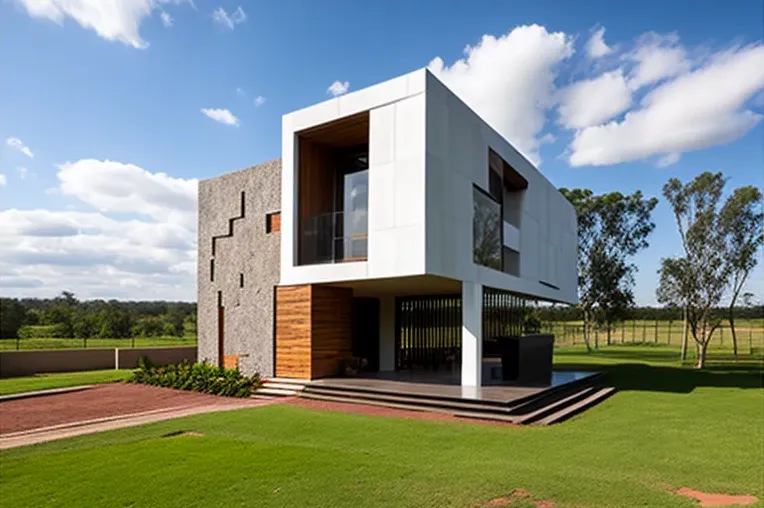 Lujosa vida high-tech en la montaña: Casa con fachada de piedra natural y garaje privado en Asunción