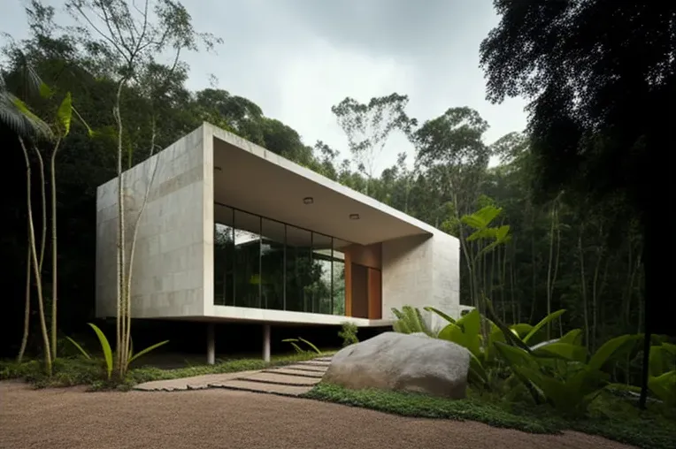 Retiro minimalista en la naturaleza con piscina al aire libre en Santa Cruz, Bolivia