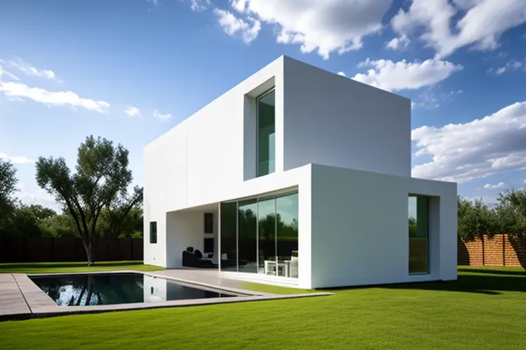 Villa minimalista de lujo con piscina privada en Puebla