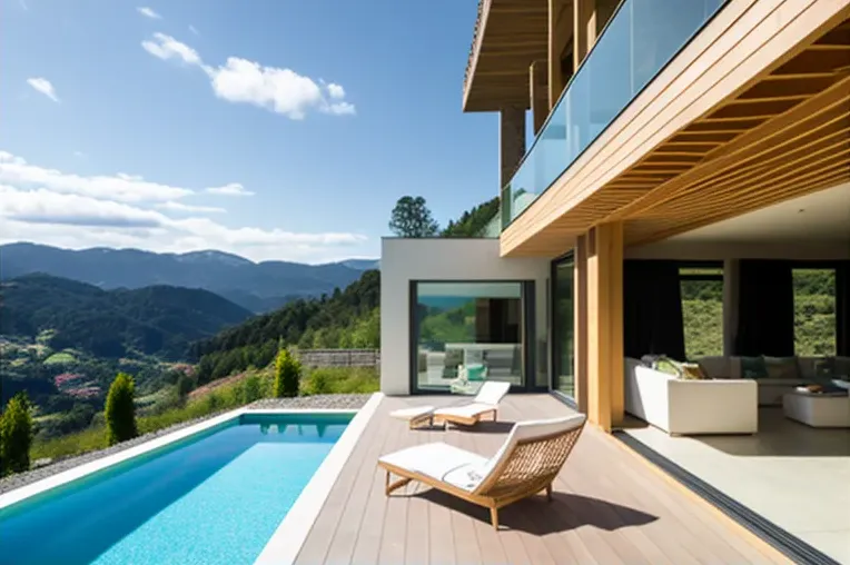 Casa de estilo mediterráneo con piscina al aire libre y vistas impresionantes en San Sebastián