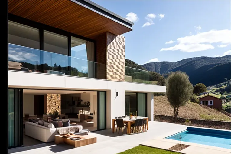 Residencia de lujo en las montañas con vistas panorámicas y estilo mediterráneo en San Sebastián, España