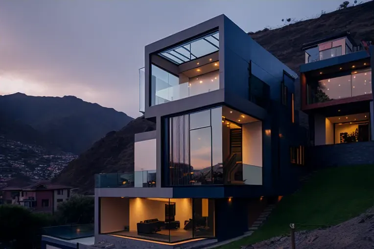 Lujosa villa con arquitectura innovadora y vistas impresionantes en Lima