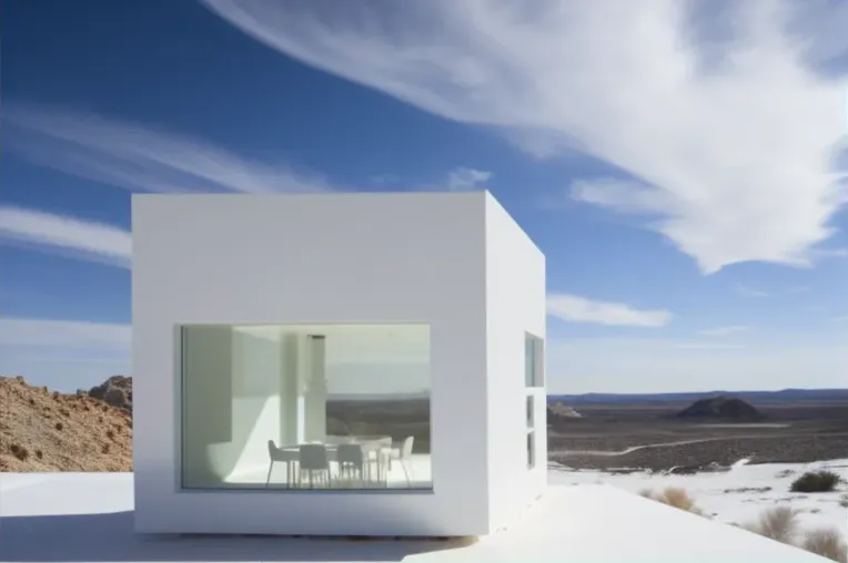 Minimalismo en la montaña: Casa de lujo con vistas panorámicas de las montañas nevadas en Valencia, España