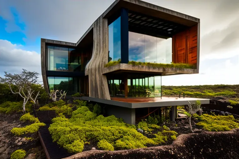 Disfrute de la sofisticación y la belleza natural en esta Casa ecológica con entrada privada con cascada en Galápagos