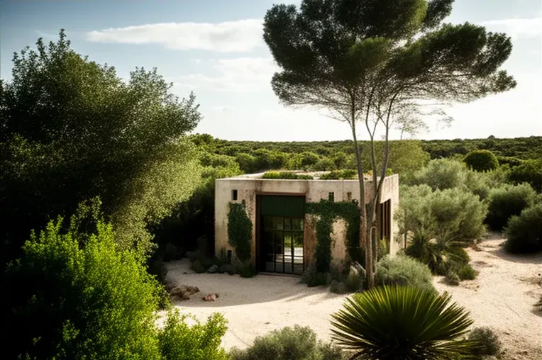 La armonía entre la naturaleza y la tecnología: Casa con fachada de piedra natural