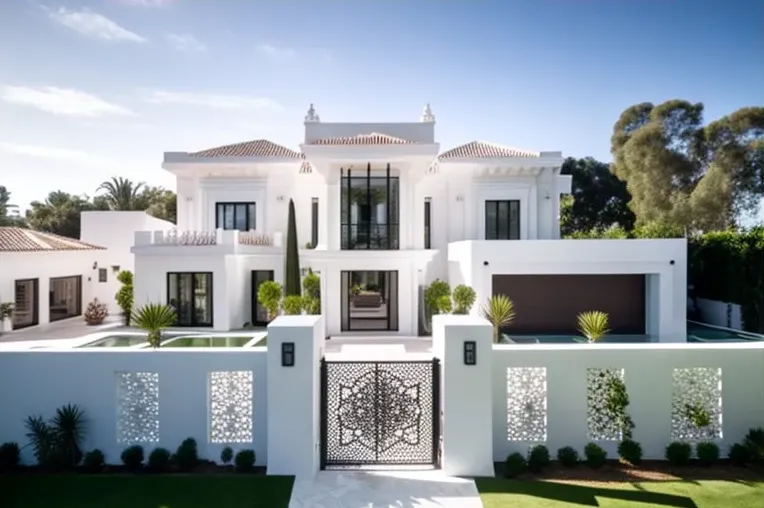 La Belleza del Mediterráneo: Casa de estilo mediterráneo con garaje privado y vistas panorámicas en Marbella