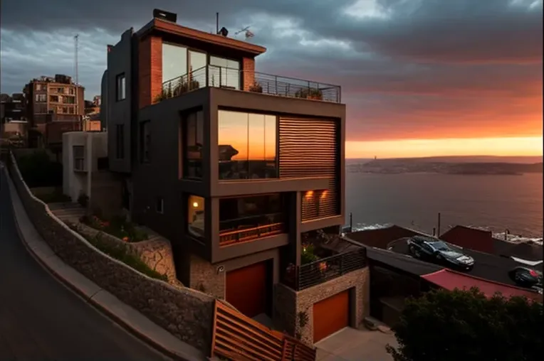 Casa de arquitectura moderna con vistas impresionantes en Valparaiso