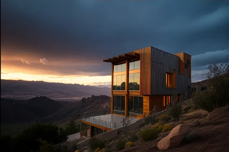 Sensación de lujo y privacidad en esta casa moderna con vistas al atardecer