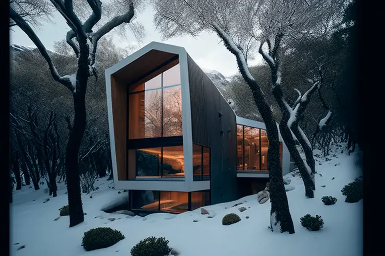 La casa ecológica con iluminación natural en Valle Nevado, Chile