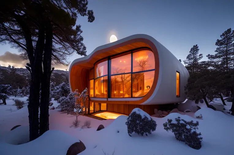 La casa de ensueño con curvas imposibles en el bosque de Valle Nevado