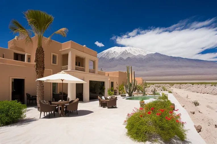 Casa mediterránea con vistas al mar en Arequipa