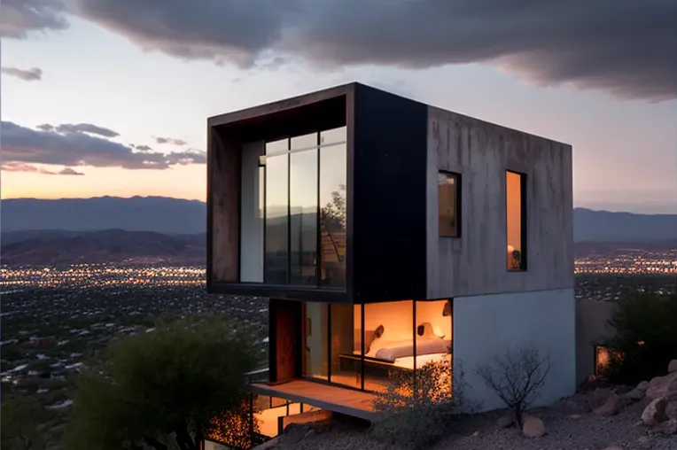 Oasis moderno en plena naturaleza: Casa de madera laminada y hormigón armado en San Miguel de Allende