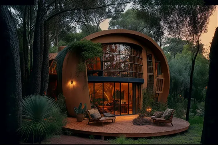 Sueño verde en Buenos Aires: Casa de bambú con vistas al atardecer y curvas imposibles