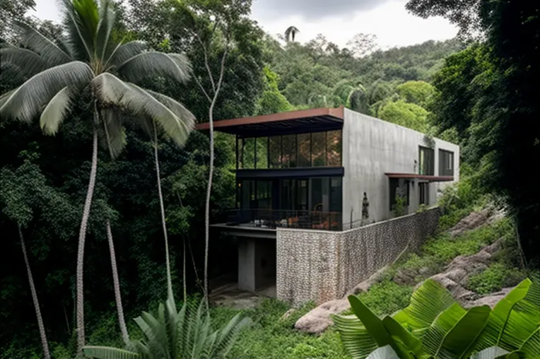 Arquitectura de estilo industrial y naturaleza en equilibrio: Villa con vistas impresionantes y curvas imposibles en Cartagena