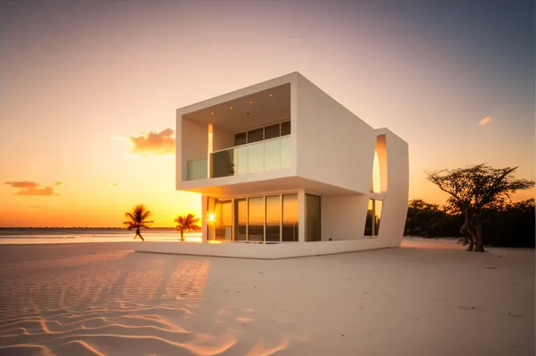 Villa de lujo con estética sencilla en Cancún