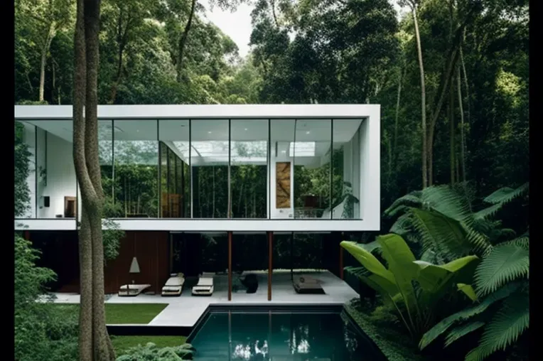 Villa moderna rodeada de naturaleza en Río de Janeiro con piscina privada