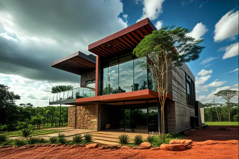 Techos altos y vistas panorámicas en esta impresionante casa de diseño en la montaña de Asunción
