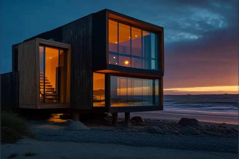 Iluminación Natural en Casa de Vanguardia cerca de la Playa