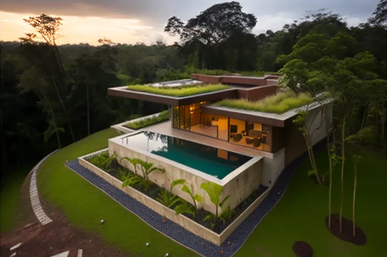 Vidrio y ladrillo combinan en Casa de Arquitectura Ecológica con vistas impresionantes