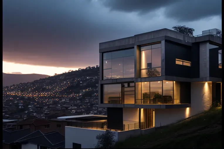 Villa minimalista con vistas espectaculares en Quito