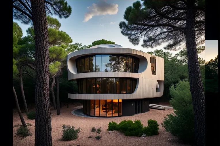 Escapada lujosa en el bosque: Casa de estilo contemporáneo