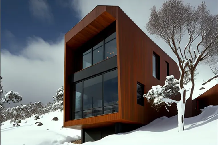 Vista impresionante de la naturaleza en la Casa High-Tech en Valle Nevado