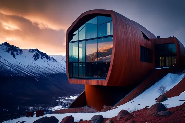 Escape a la privacidad y la tecnología en esta Casa de Fibra de Carbono en Chile