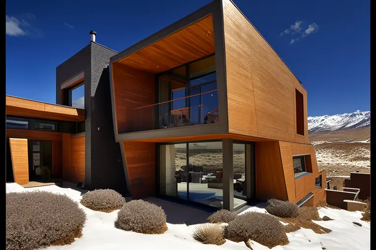 Villa de estilo high-tech con acabados de alta calidad y rodeada de naturaleza en Valle Nevado