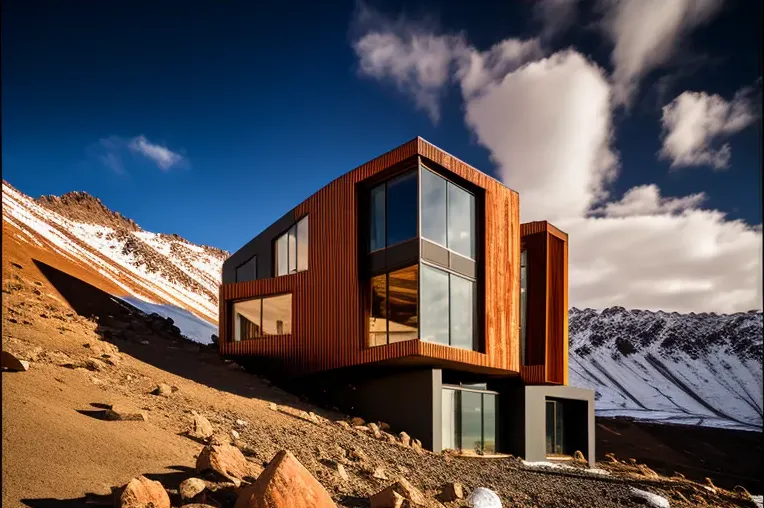 Casa de lujo con tecnología avanzada y jardines privados en Valle Nevado