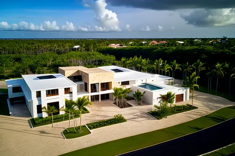 Villa de ensueño con vistas a las montañas nevadas en Punta Cana