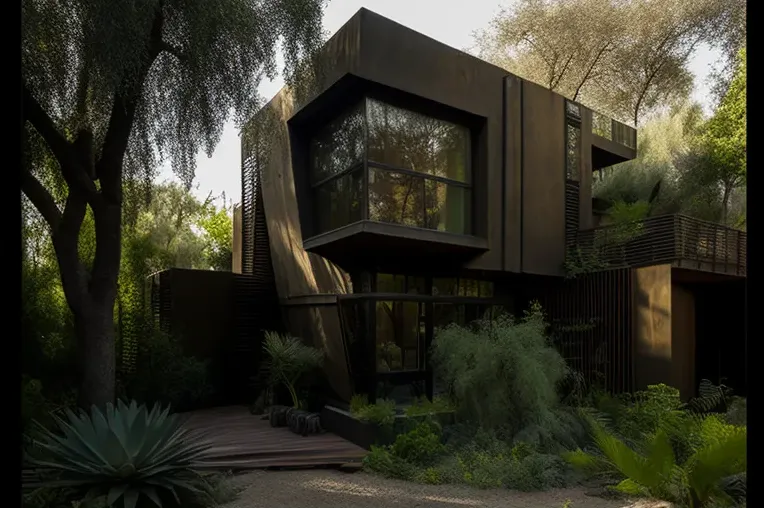 Diseño contemporáneo y vistas impresionantes en esta casa de bambú y fibra de carbono en Santiago