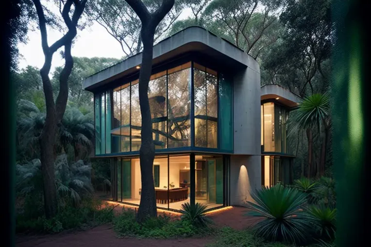 Villa con iluminación natural y arquitectura innovadora en Montevideo