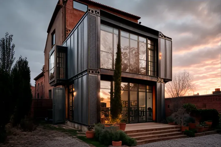 Elegante escondite: Casa de arquitectura de estilo industrial con entrada privada con cascada y vistas panorámicas en Madrid, España