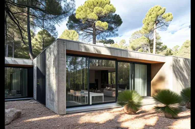 Casa de lujo con acabados de hormigón visto y aluminio en Mallorca