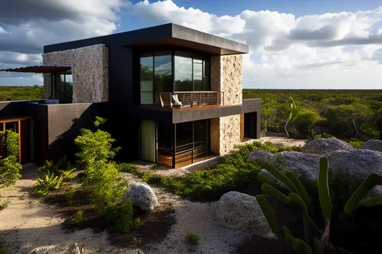 Escape a la naturaleza en esta impresionante casa de estilo mediterráneo con vistas espectaculares en Cancún