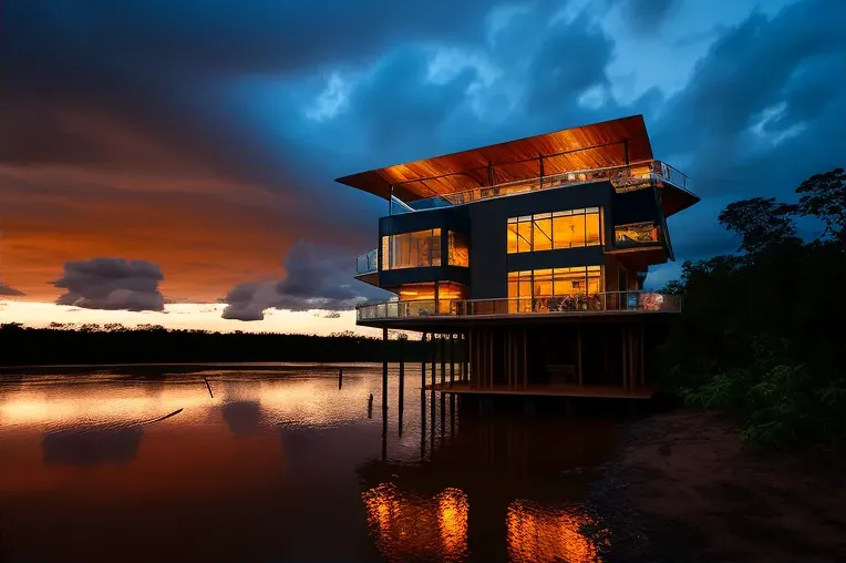 La Belleza de la Selva: Casa de lujo con iluminación natural y piscina al aire libre