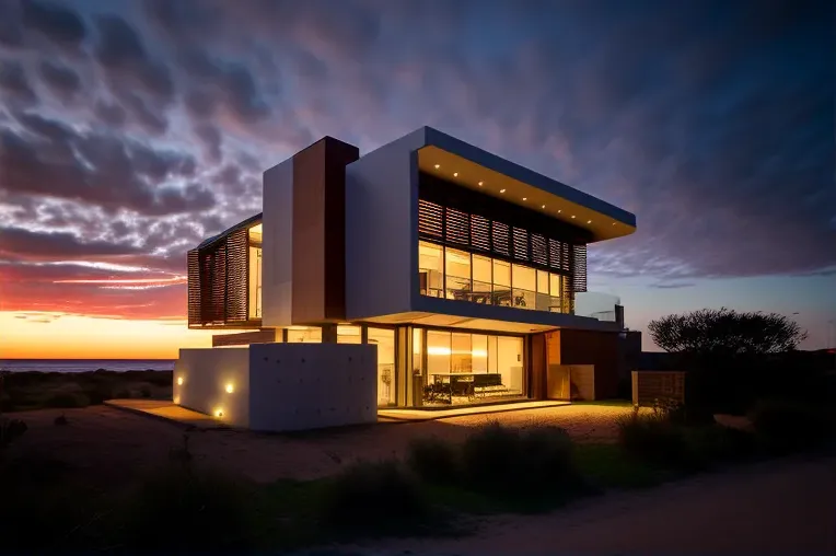 Villa contemporánea con vistas al atardecer y cerca de la playa en Punta del Este