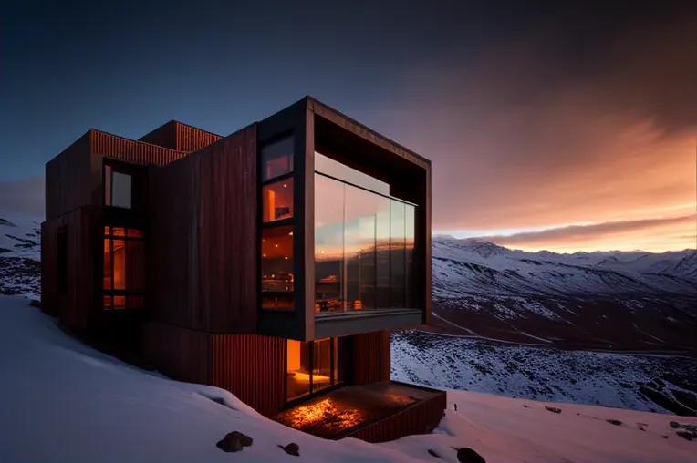 Luz natural y diseño minimalista: Villa de lujo en Valle Nevado