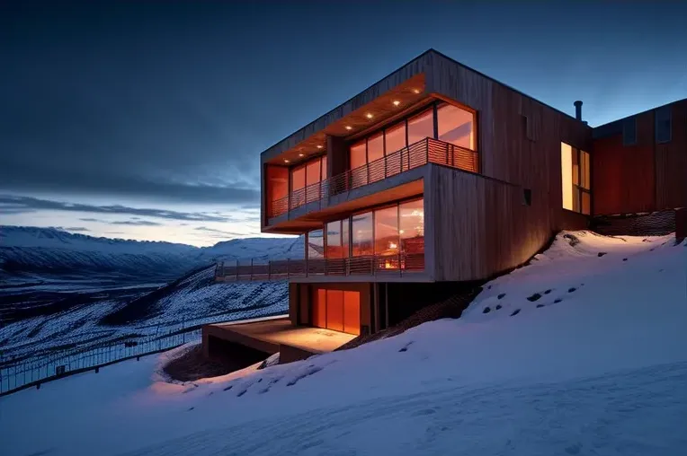 Acabados lujosos y detalles de diseño: Villa con vistas impresionantes en Valle Nevado