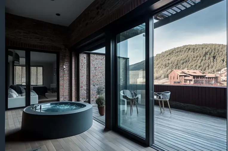 Escape a las montañas en esta villa de estilo industrial con jacuzzi privado