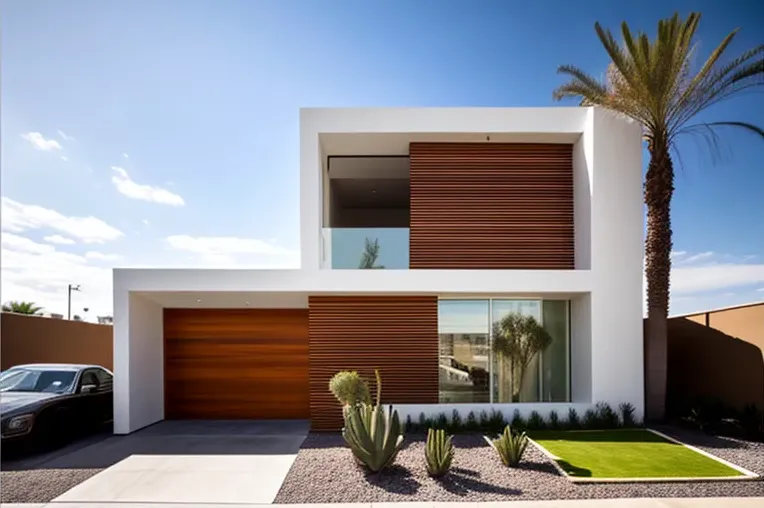 Casa de estilo contemporáneo con vistas al atardecer en Iquique