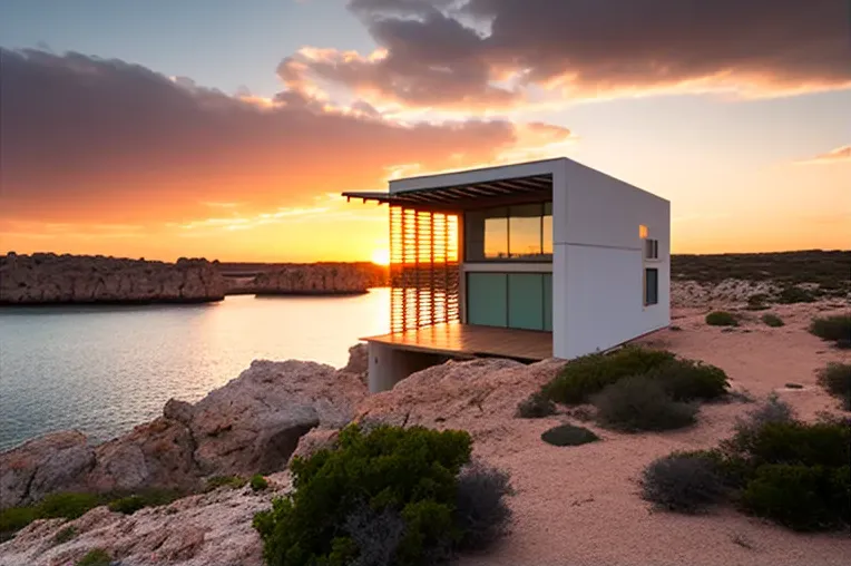 Atardecer de ensueño en esta villa moderna cerca de la playa en Menorca